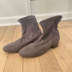 Catherine Malandrino Grey Suede Booties
